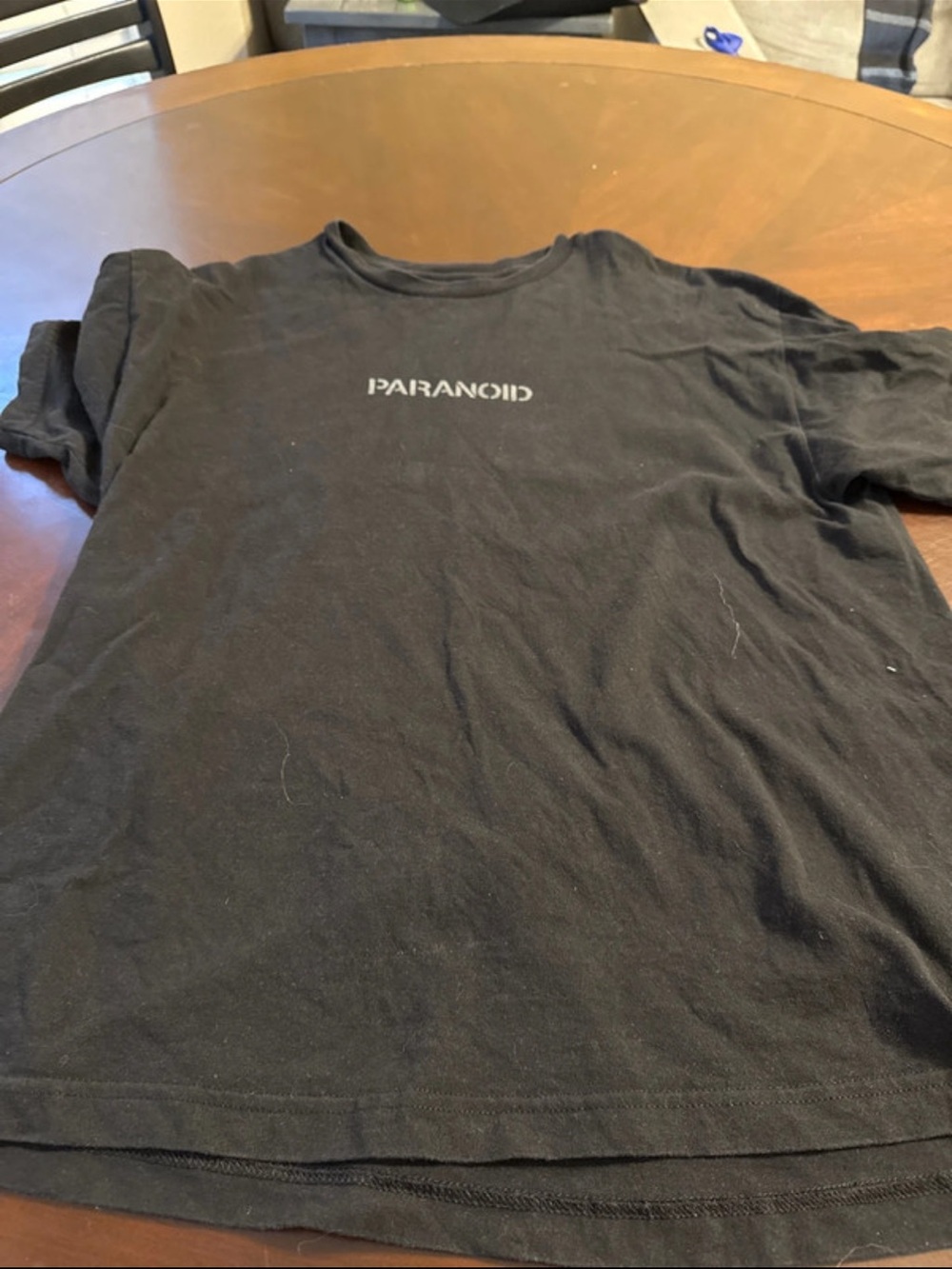 Anti Social Social Club Black 'PARANOID' Minimal Logo Tee